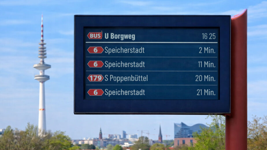 Neue Anzeigen für Hamburgs U-Bahnhöfe